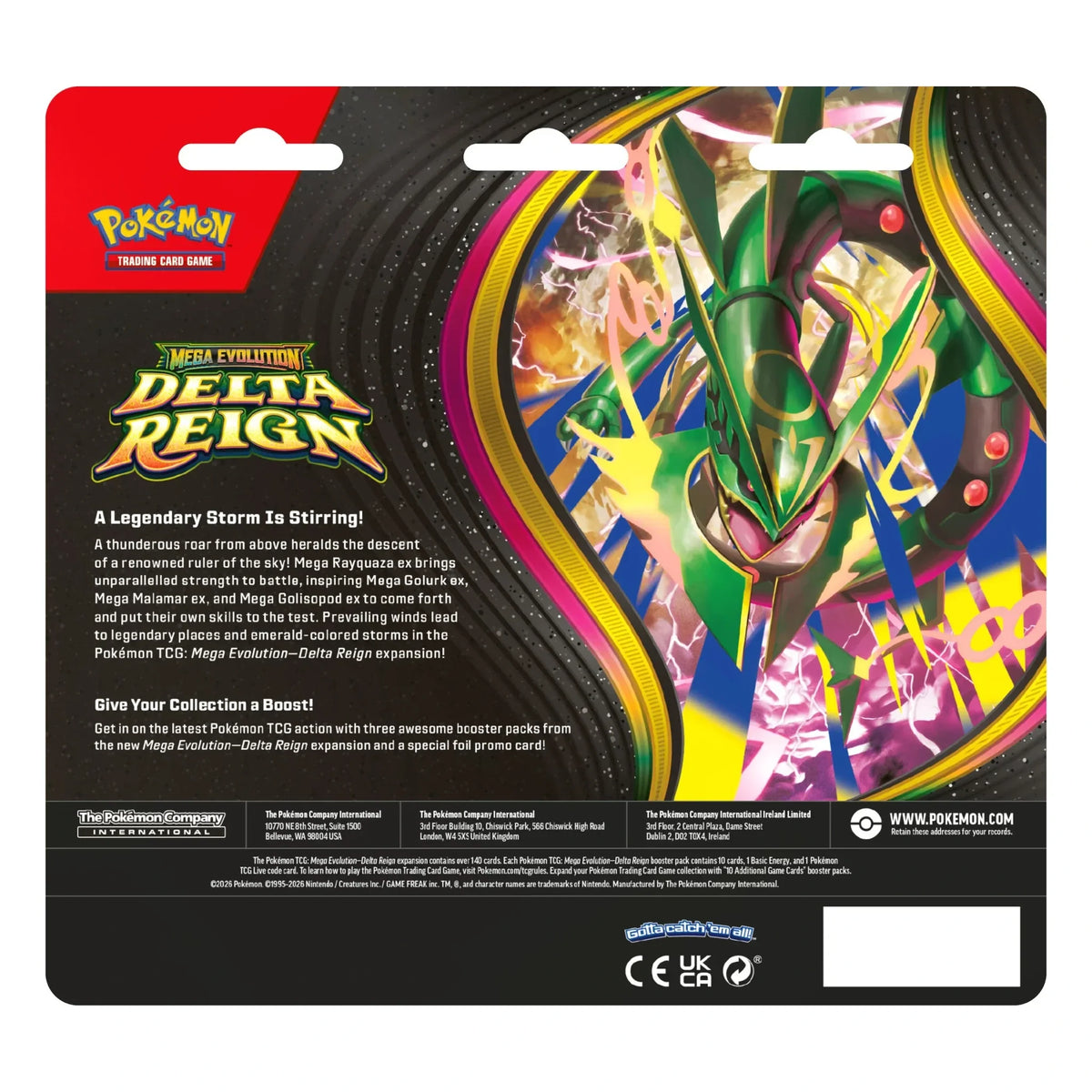 🔥2026 Christmas Gift🎄: Mega Evolution - Delta Reign 3-Pack Blister (Pre-Order)