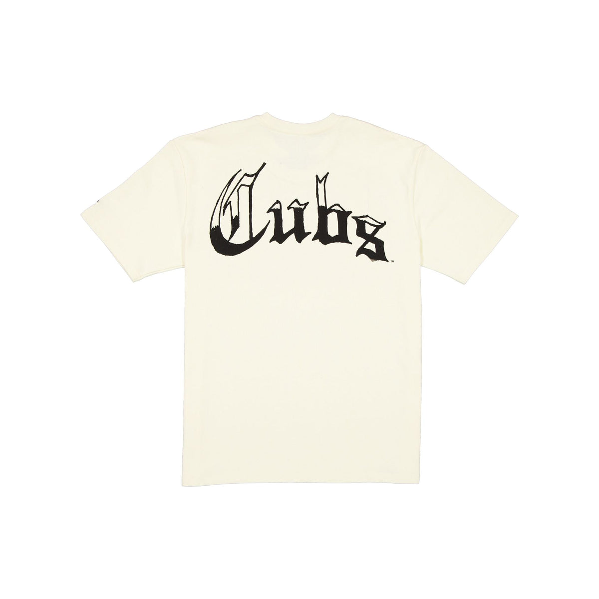 Chicago Cubs Gothic Lettering Chrome White T-Shirt