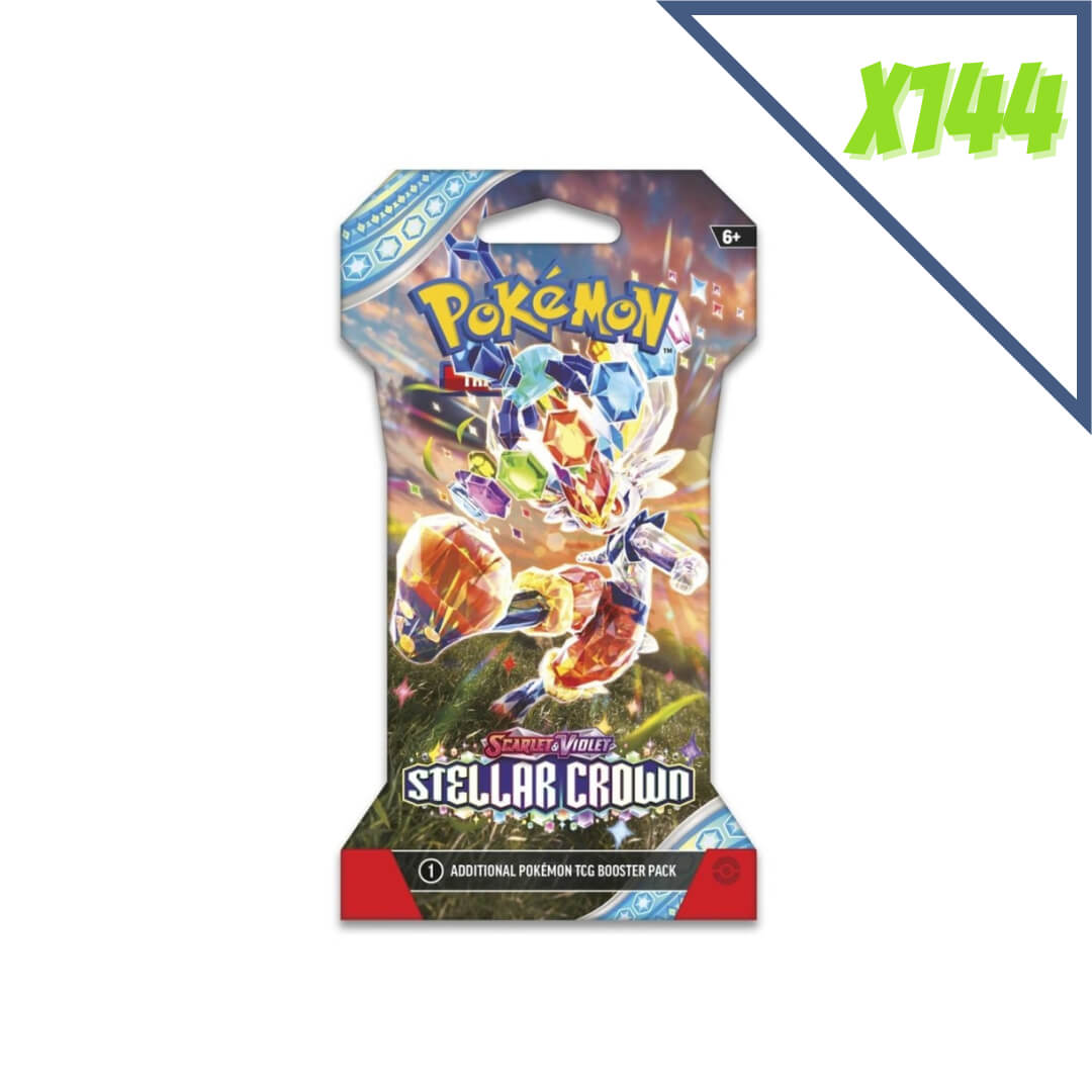 🔥2026 Christmas Gift🎄: Scarlet & Violet - Stellar Crown Sleeved Booster Pack Case (144)