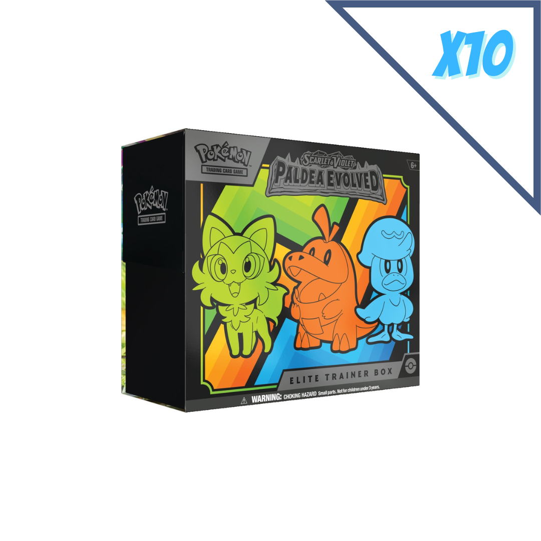 🔥2026 Christmas Gift🎄: Scarlet & Violet—Paldea Evolved: Elite Trainer Box (ETB) Case (10)