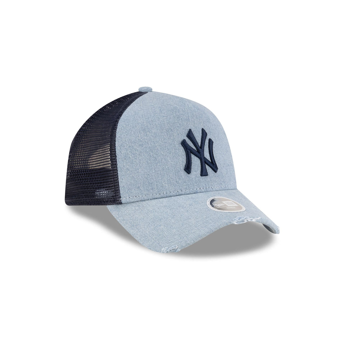 New York Yankees Denim Blue Women's 9FORTY A-Frame Trucker Hat
