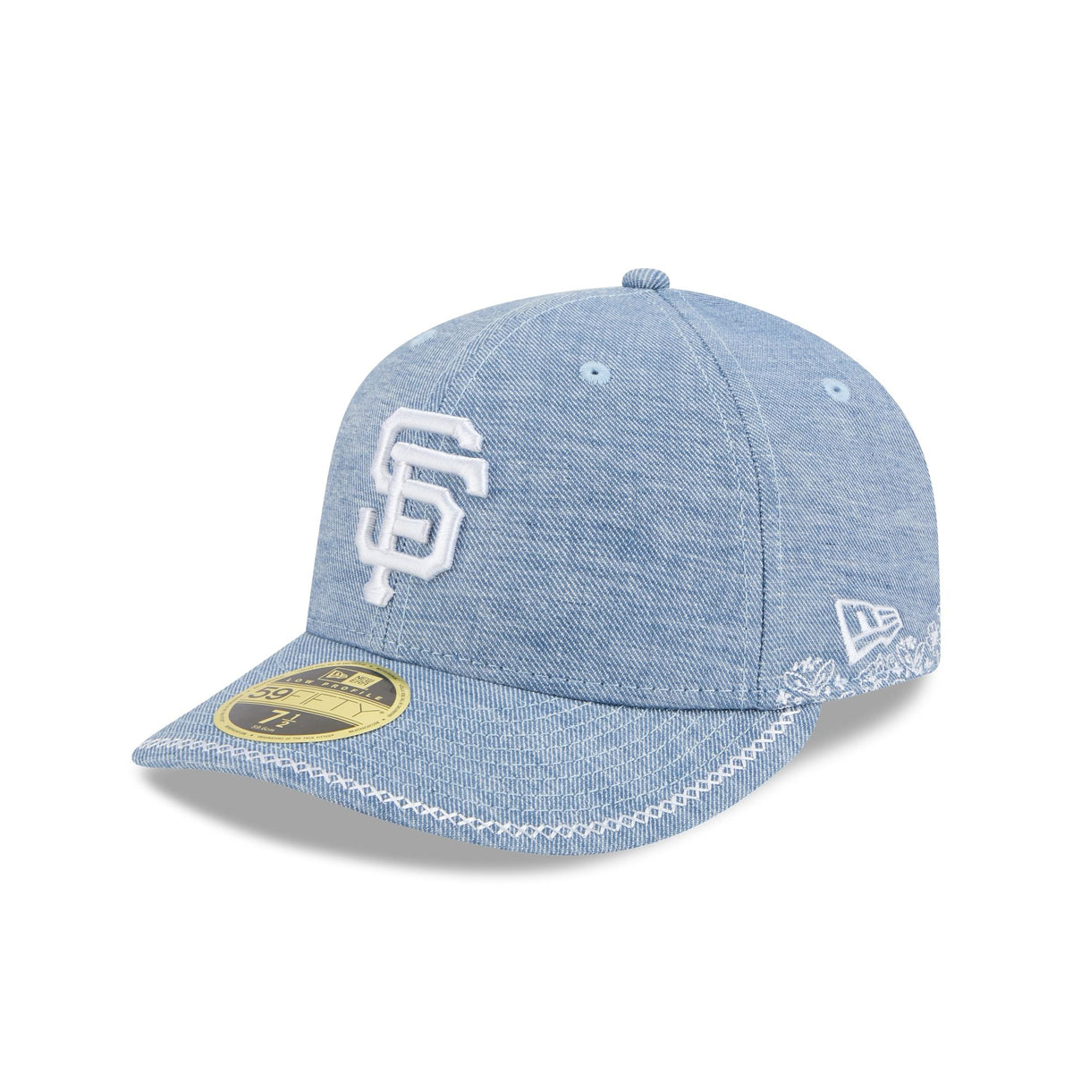 San Francisco Giants Hand Stitched Chambray Low Profile 59FIFTY Fitted Hat