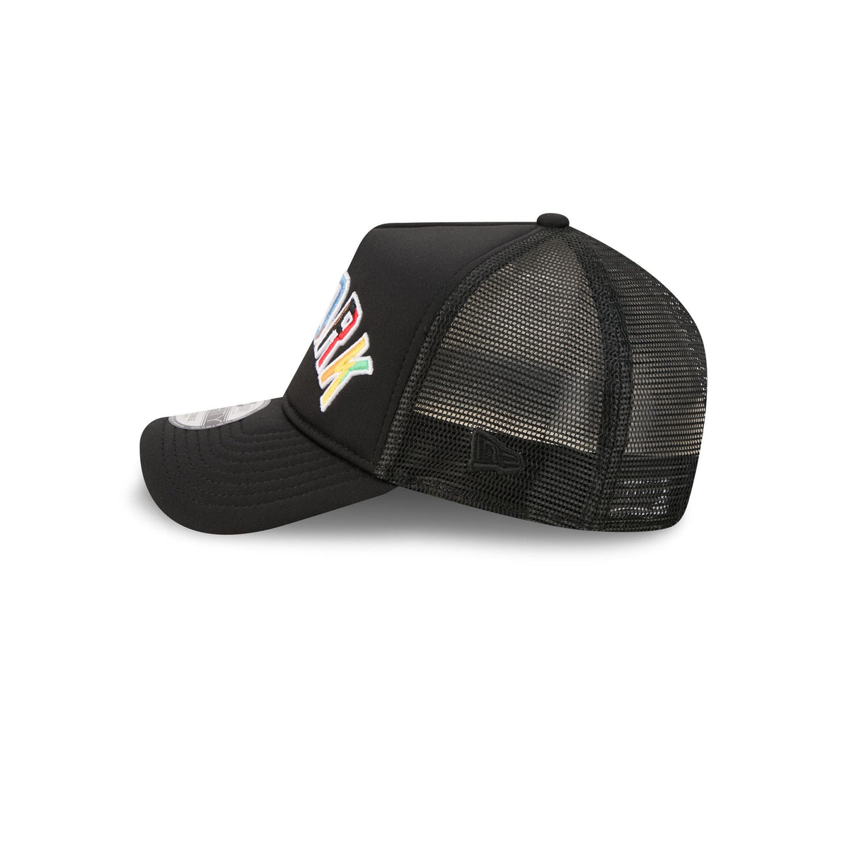 New York Yankees Rainbow Wordmark 9FORTY A-Frame Trucker Hat
