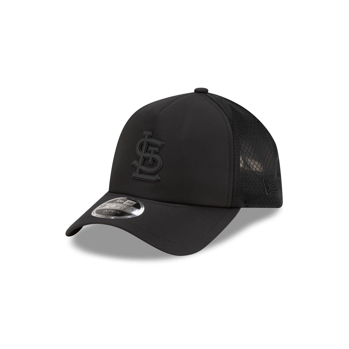 St. Louis Cardinals 2026 Batting Practice Black 9FORTY APEX Trucker Hat