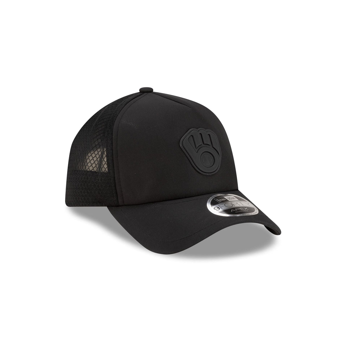 Milwaukee Brewers 2026 Batting Practice Black 9FORTY APEX Trucker Hat