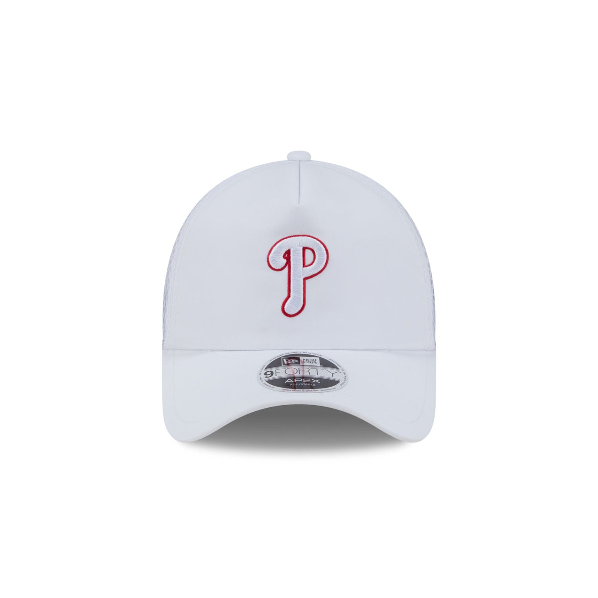 Philadelphia Phillies 2026 Batting Practice White 9FORTY APEX Trucker Hat