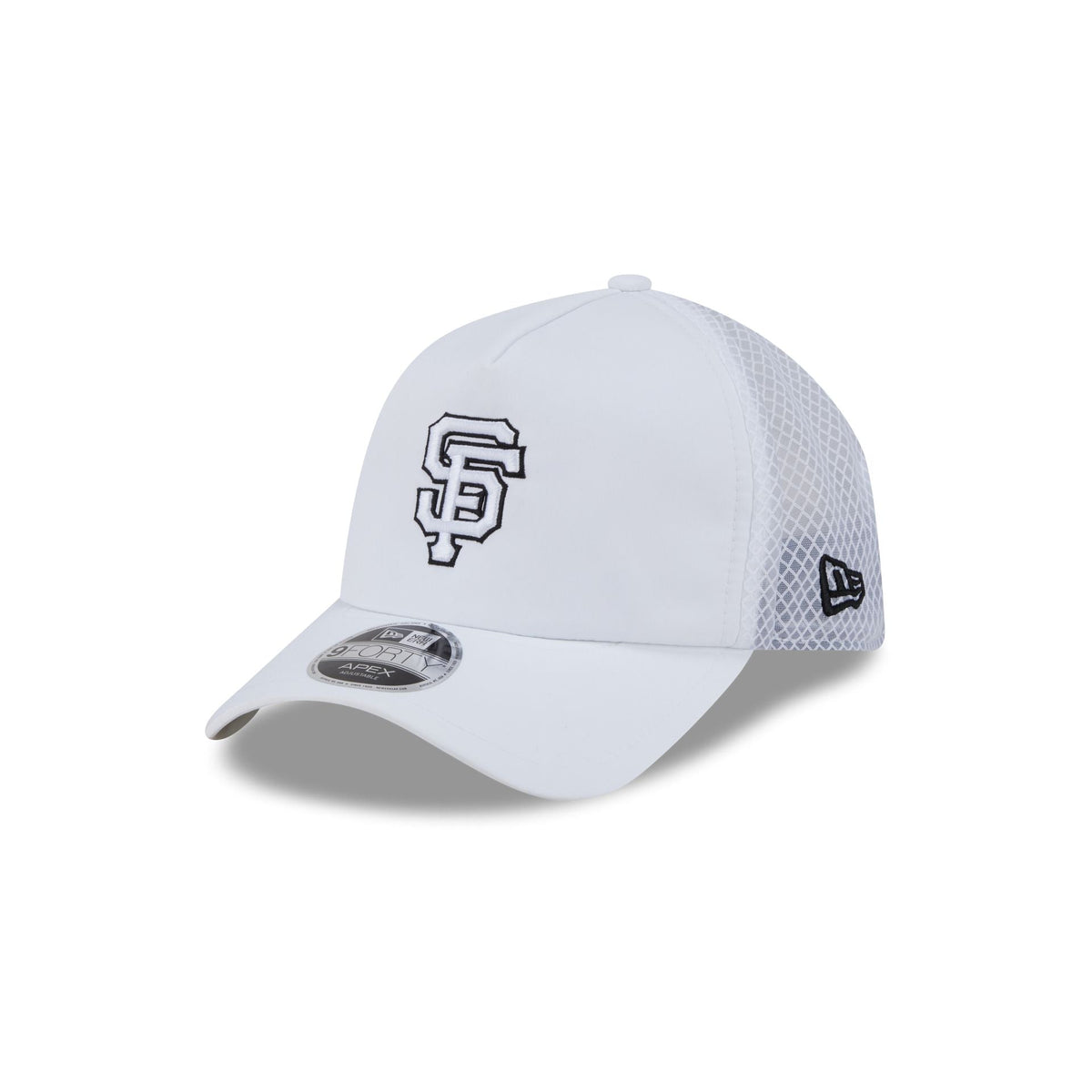 San Francisco Giants 2026 Batting Practice White 9FORTY APEX Trucker Hat