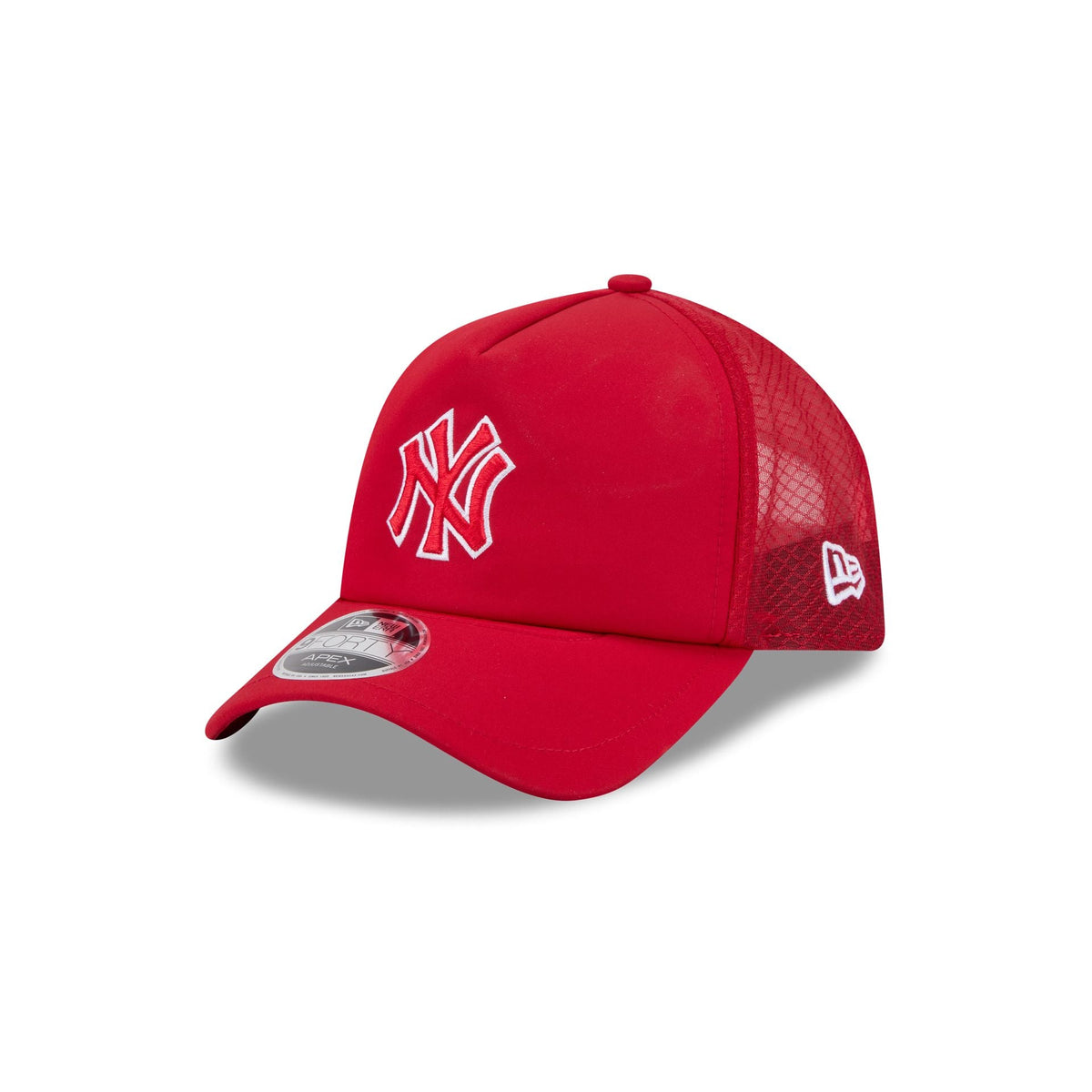 New York Yankees 2026 Batting Practice Alt Red 9FORTY APEX Trucker Hat