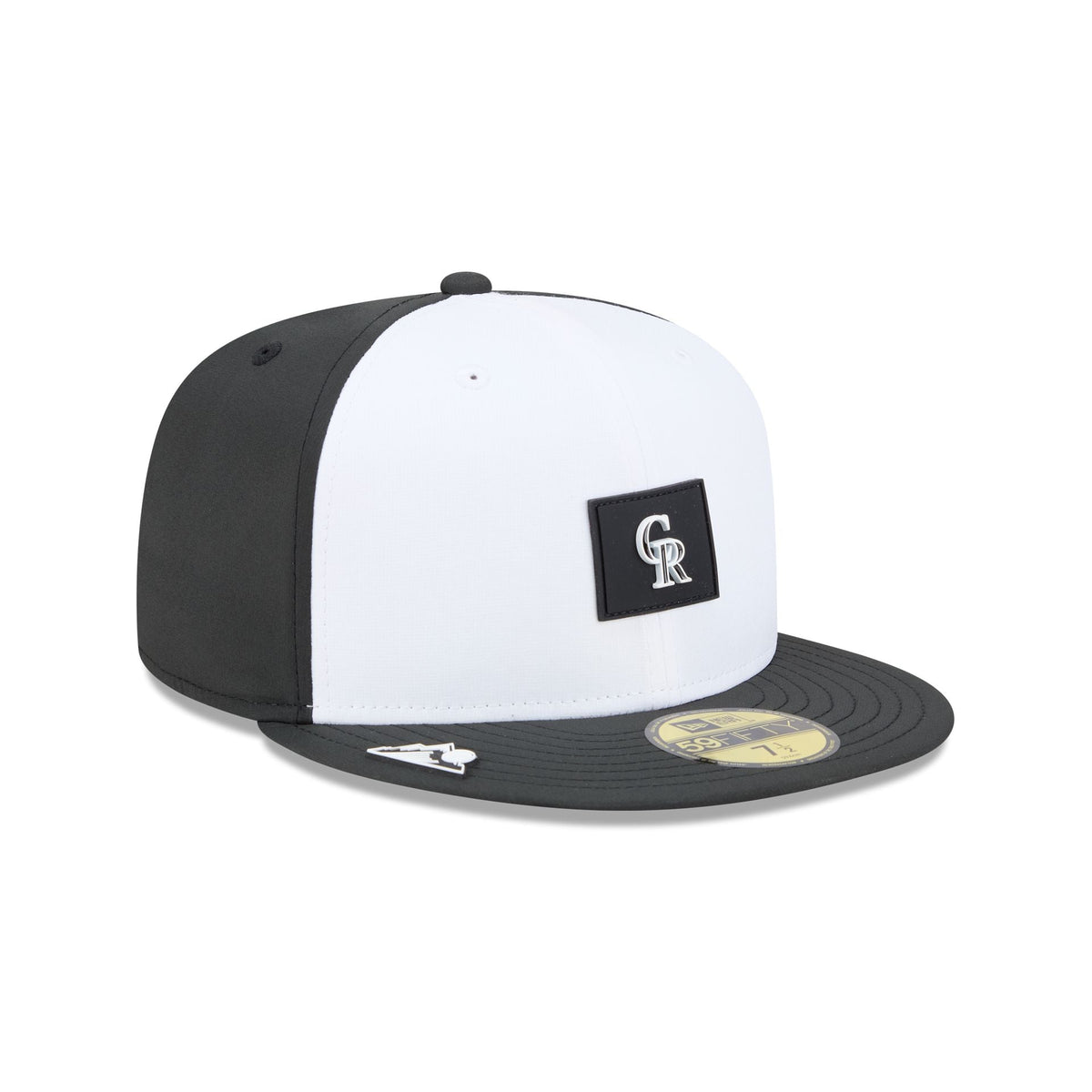 Colorado Rockies 2026 Clubhouse Black & White 59FIFTY Fitted Hat