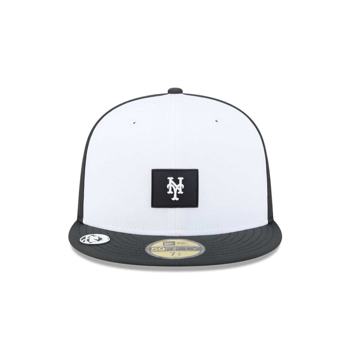 New York Mets 2026 Clubhouse Black & White 59FIFTY Fitted Hat