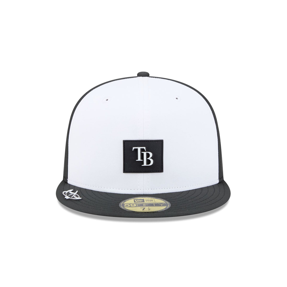 Tampa Bay Rays 2026 Clubhouse Black & White 59FIFTY Fitted Hat