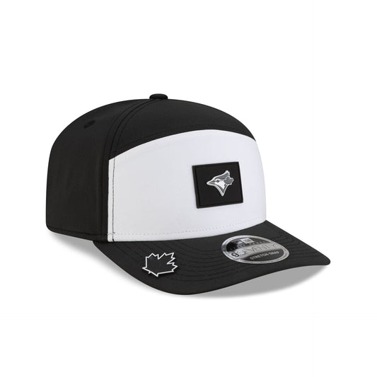 Toronto Blue Jays 2026 Clubhouse Black & White Split Panel 9SEVENTY Stretch-Snap Hat