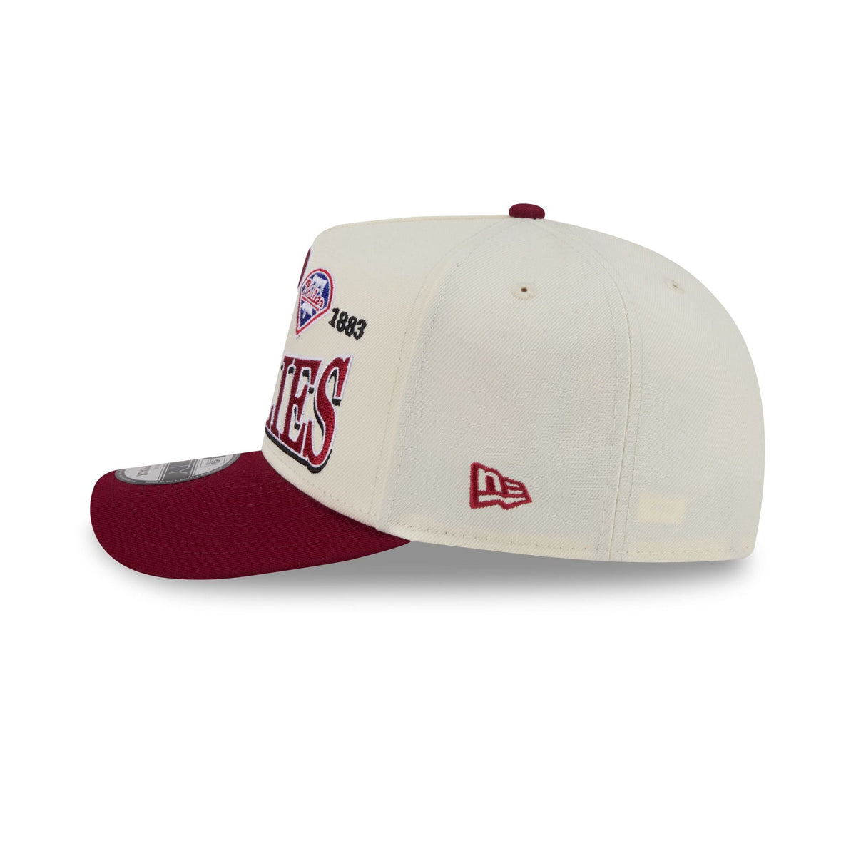 Philadelphia Phillies Three Hit Chrome White 9FIFTY A-Frame Snapback Hat