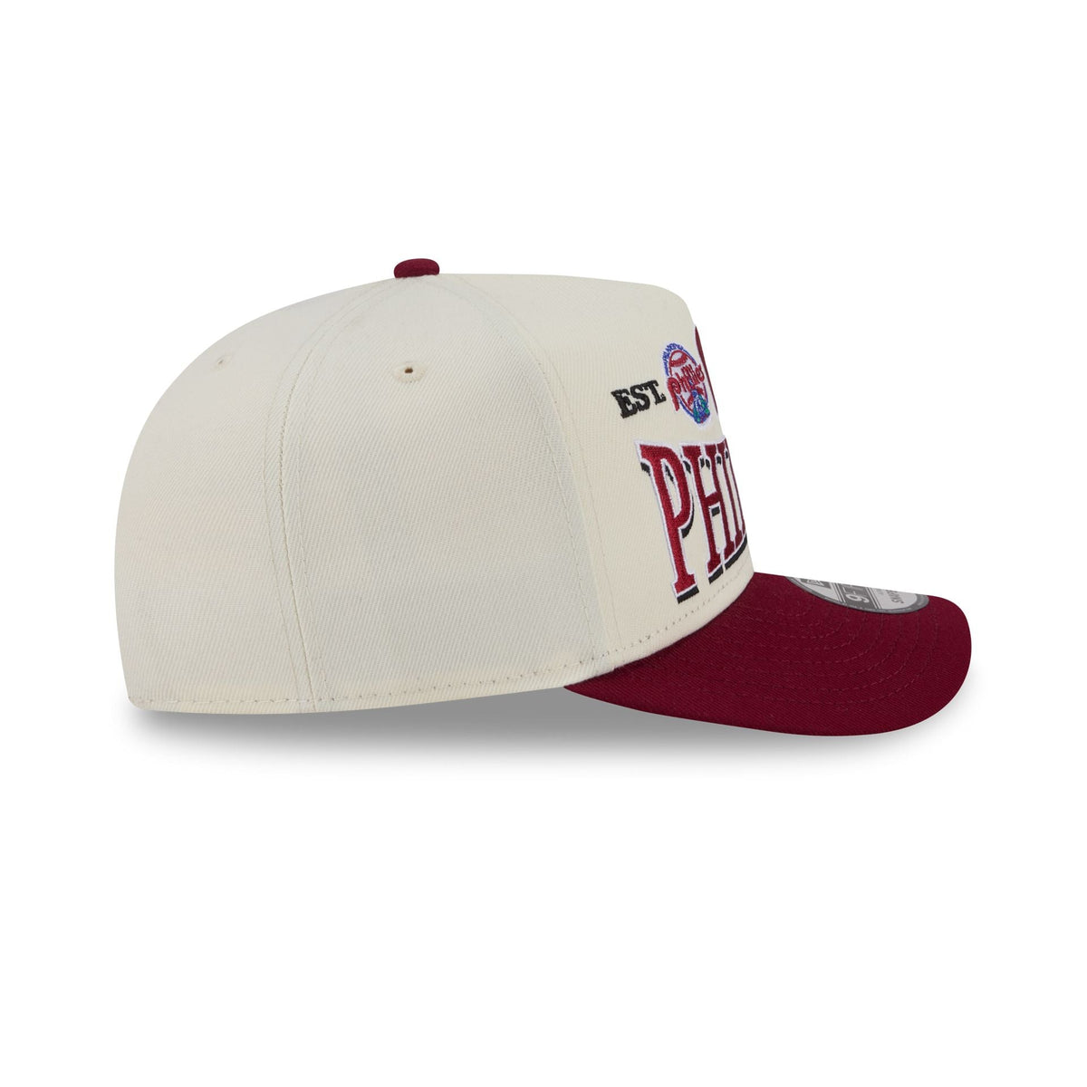 Philadelphia Phillies Three Hit Chrome White 9FIFTY A-Frame Snapback Hat
