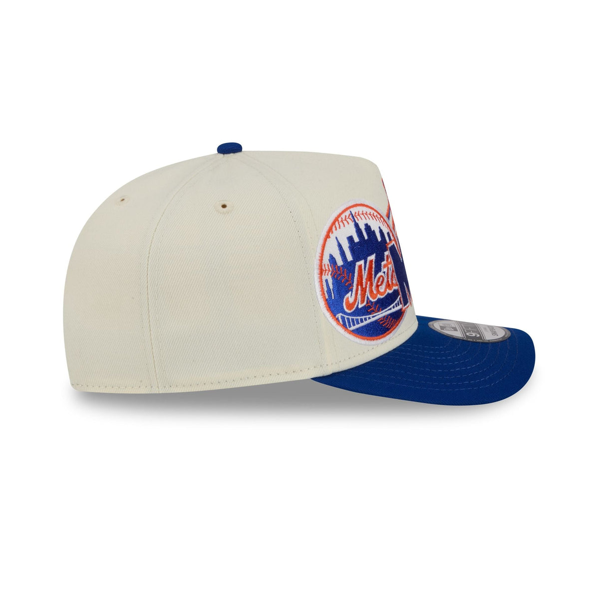 New York Mets Chrome White Classic 9FIFTY A-Frame Snapback Hat
