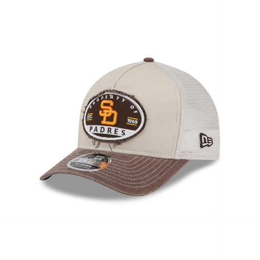 San Diego Padres Frayed 9FORTY M-Crown A-Frame Trucker Hat