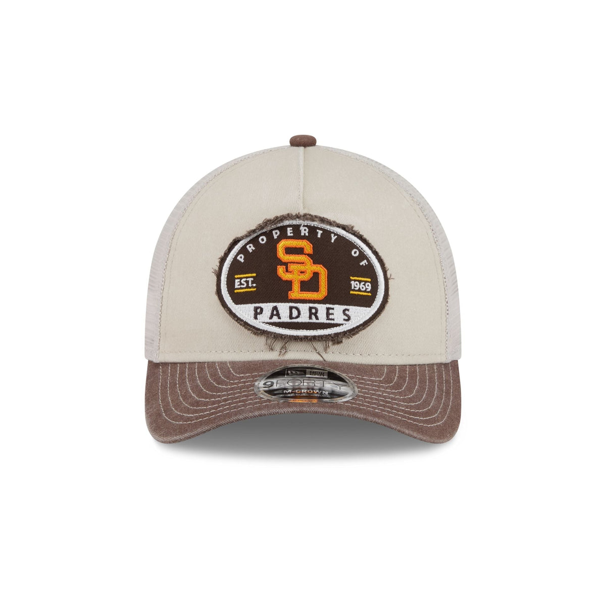 San Diego Padres Frayed 9FORTY M-Crown A-Frame Trucker Hat