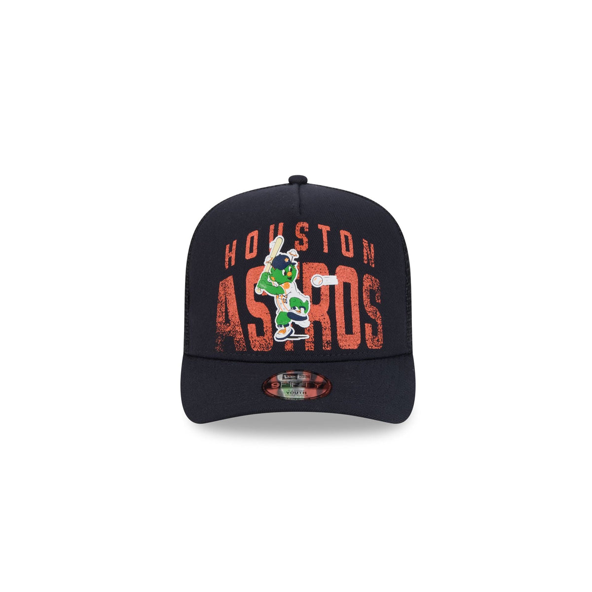 Houston Astros Logo Fade Kids 9FIFTY A-Frame Trucker Hat