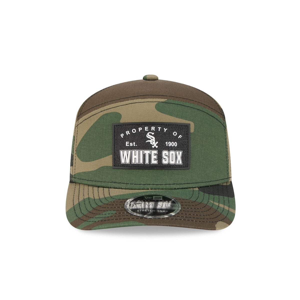 Chicago White Sox Property of Patch Camo Split Panel 9SEVENTY Stretch-Snap Hat