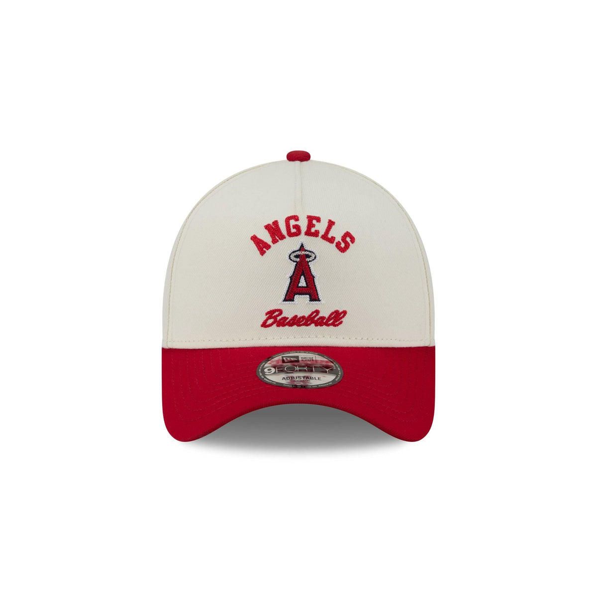 Los Angeles Angels Chrome White Arched 9FORTY A-Frame Snapback Hat