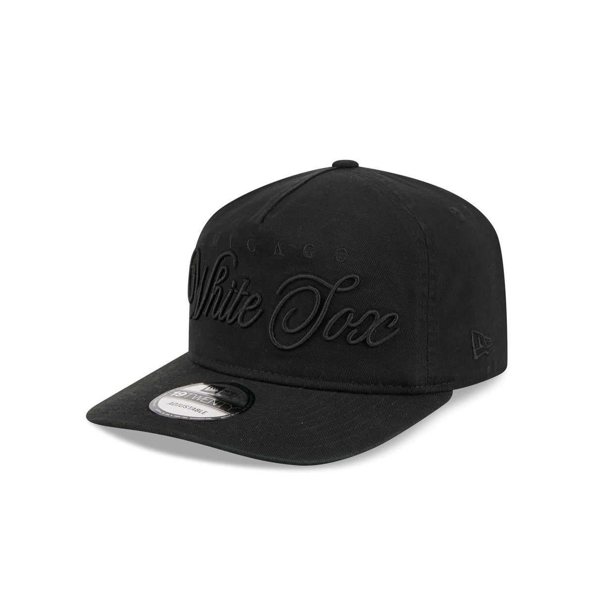 Chicago White Sox All Black Scripted 19TWENTY Adjustable Hat