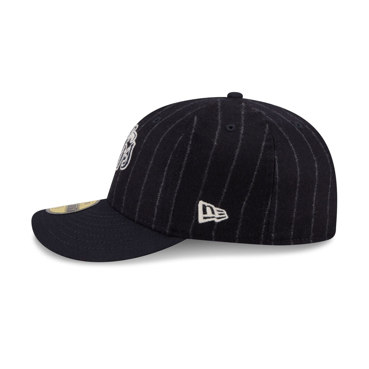 Chicago Cubs Pinstripe Merino & Cashmere Moon 59FIFTY Fitted Hat