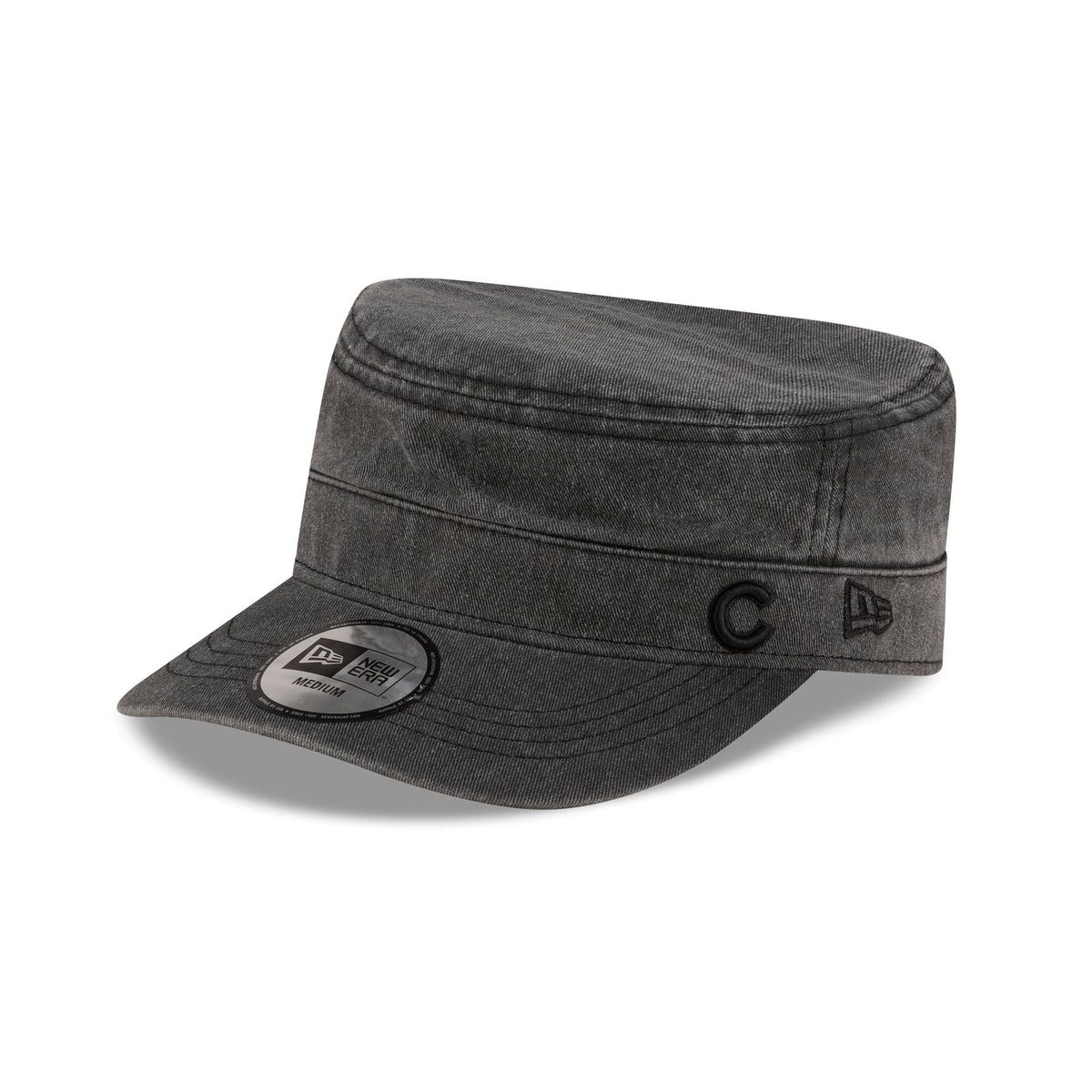 Chicago Cubs Pigment Dye Black Military Cap