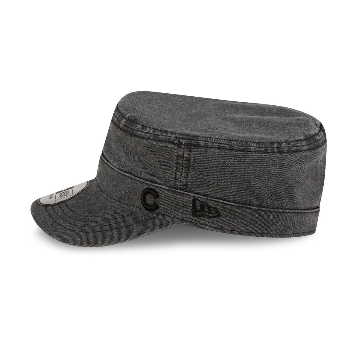 Chicago Cubs Pigment Dye Black Military Cap