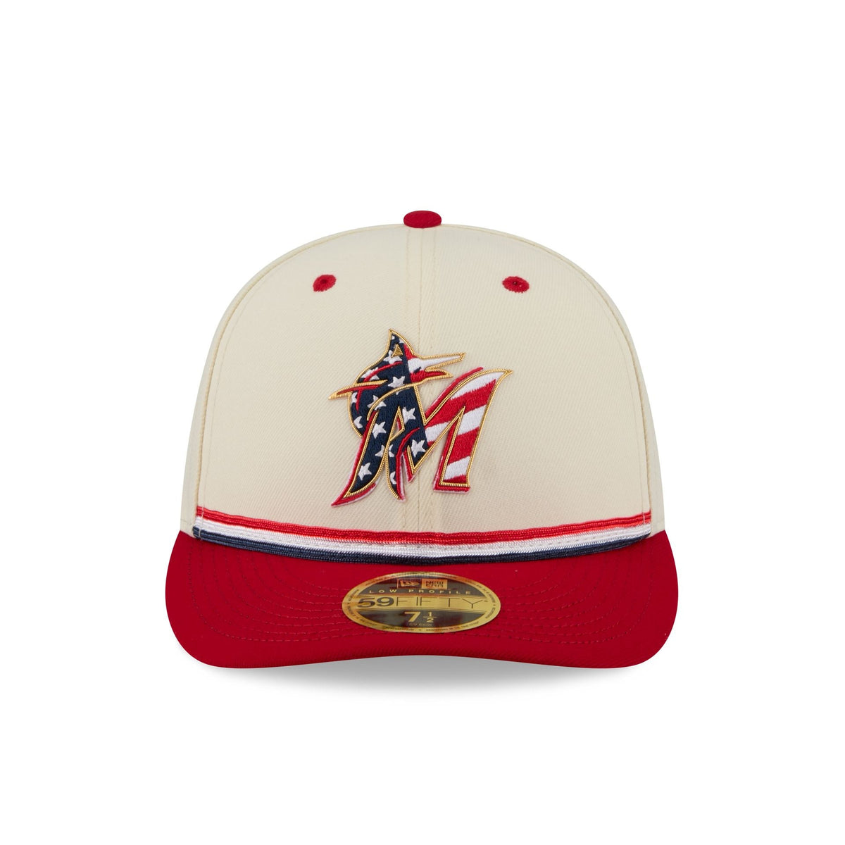 Miami Marlins Independence Day 2026 Low Profile 59FIFTY Fitted Hat
