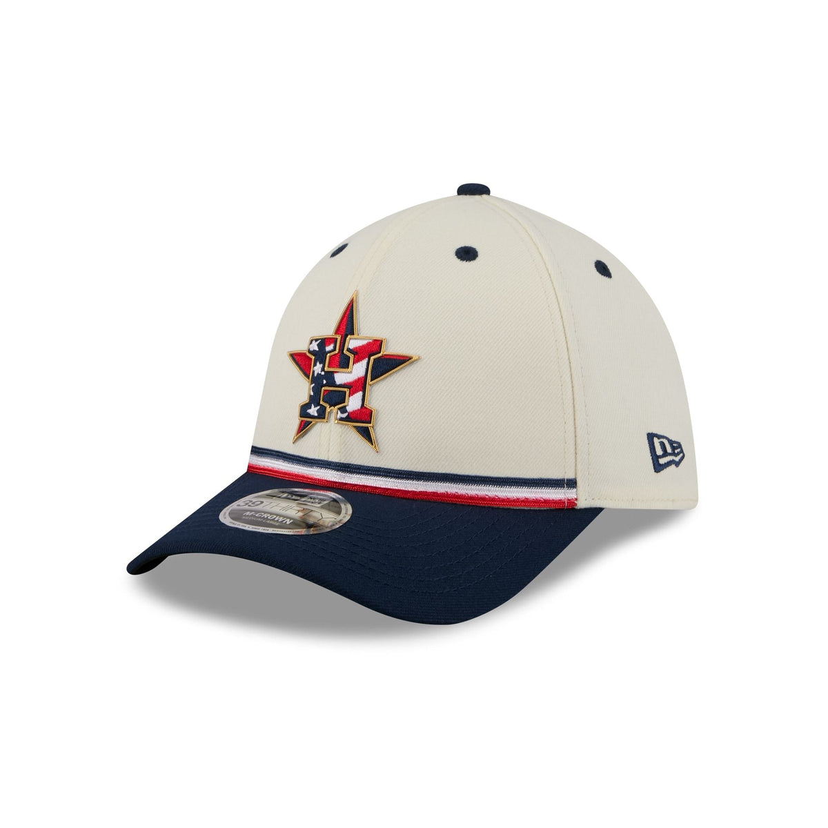 Houston Astros Independence Day 2026 39THIRTY M-Crown Stretch Fit Hat