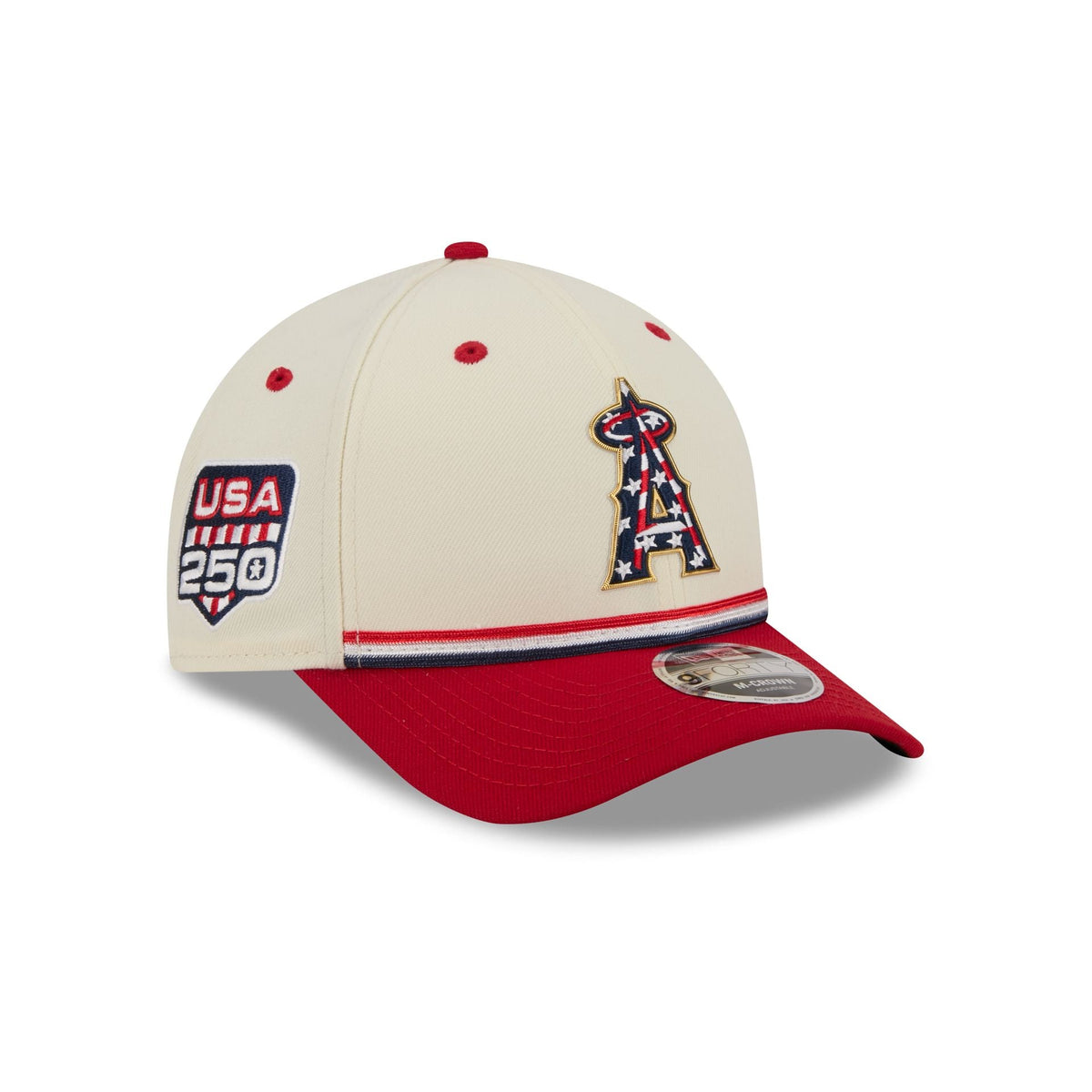 Los Angeles Angels Independence Day 2026 9FORTY M-Crown Snapback Hat
