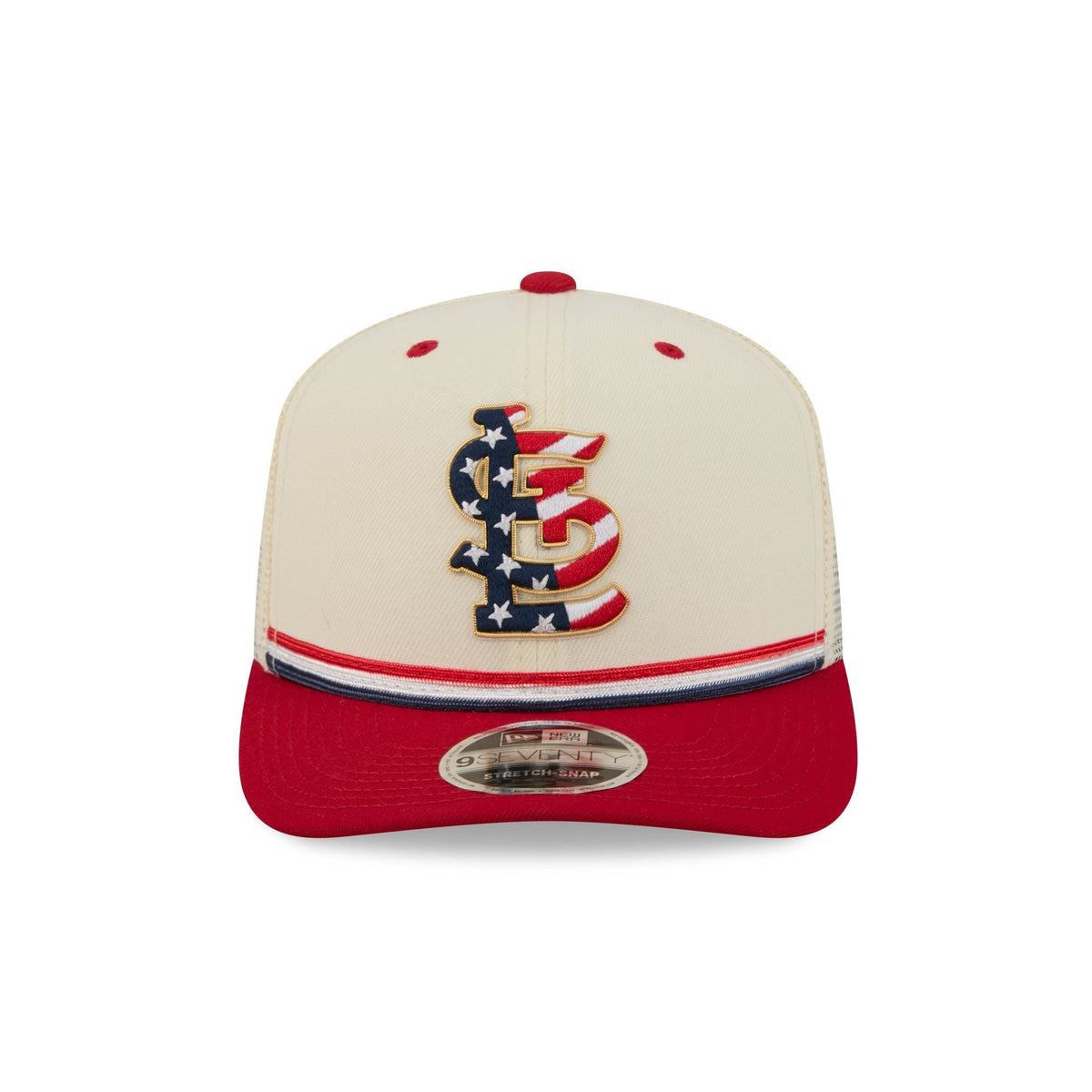 St. Louis Cardinals Independence Day 2026 9SEVENTY Trucker Hat