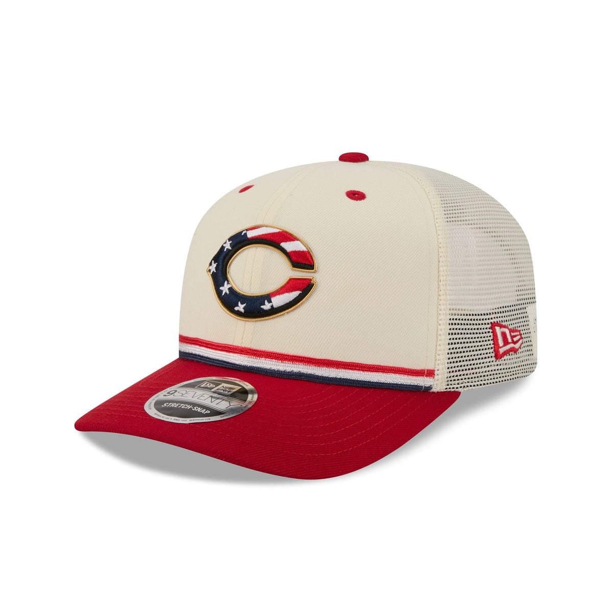 Cincinnati Reds Independence Day 2026 9SEVENTY Trucker Hat