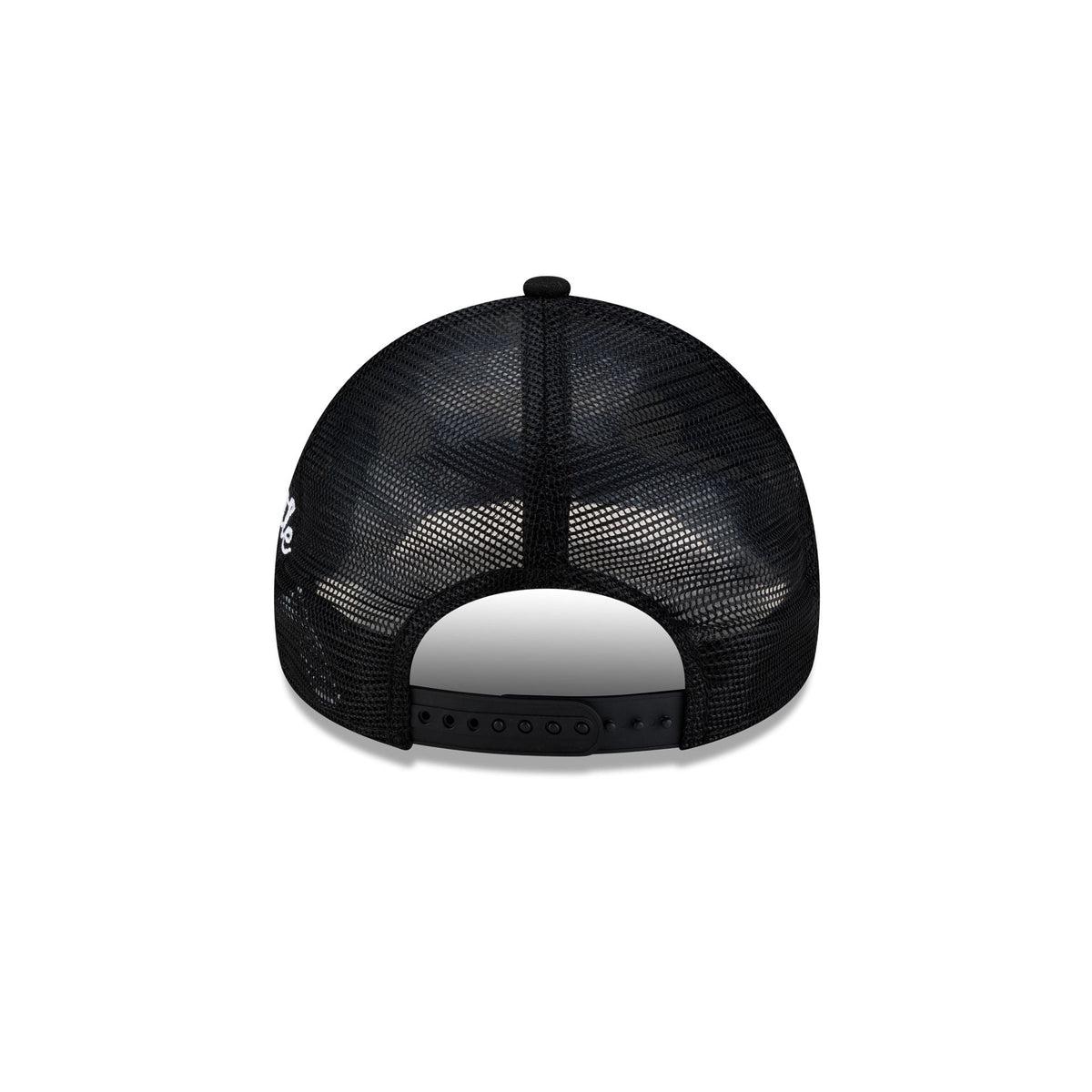 Seattle Mariners Side Script Black 9FORTY A-Frame Trucker Hat