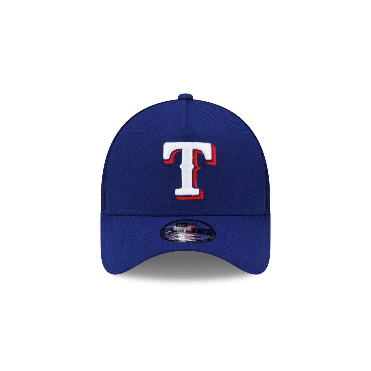 Texas Rangers Side Script 9FORTY A-Frame Trucker Hat