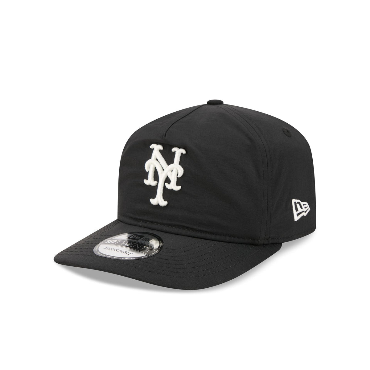 New York Mets Black Nylon 19TWENTY Adjustable Hat