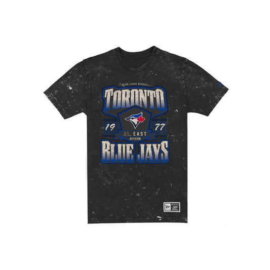 Toronto Blue Jays Throwback Washed Graphic Black T-Shirt
