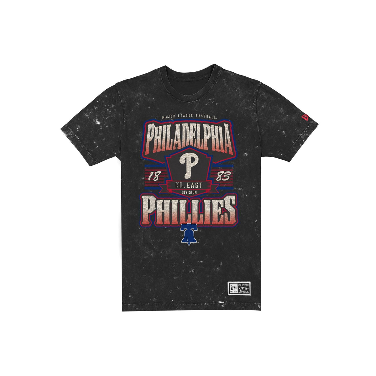 Philadelphia Phillies Throwback Washed Graphic Black T-Shirt