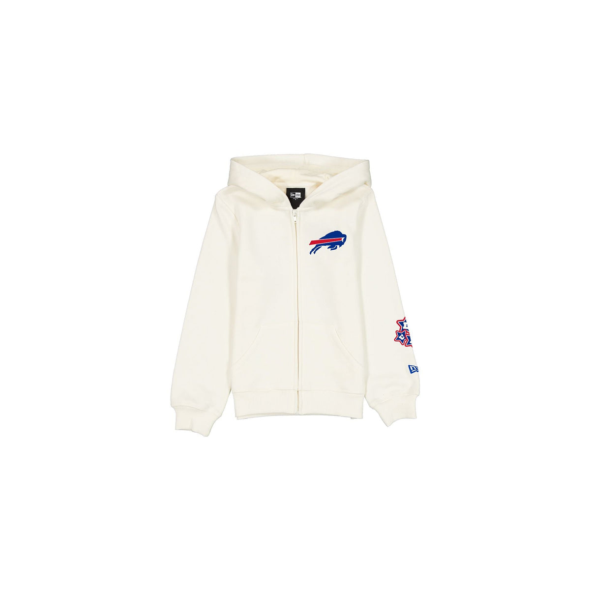 Buffalo Bills Girls Chrome White Full-Zip Hoodie