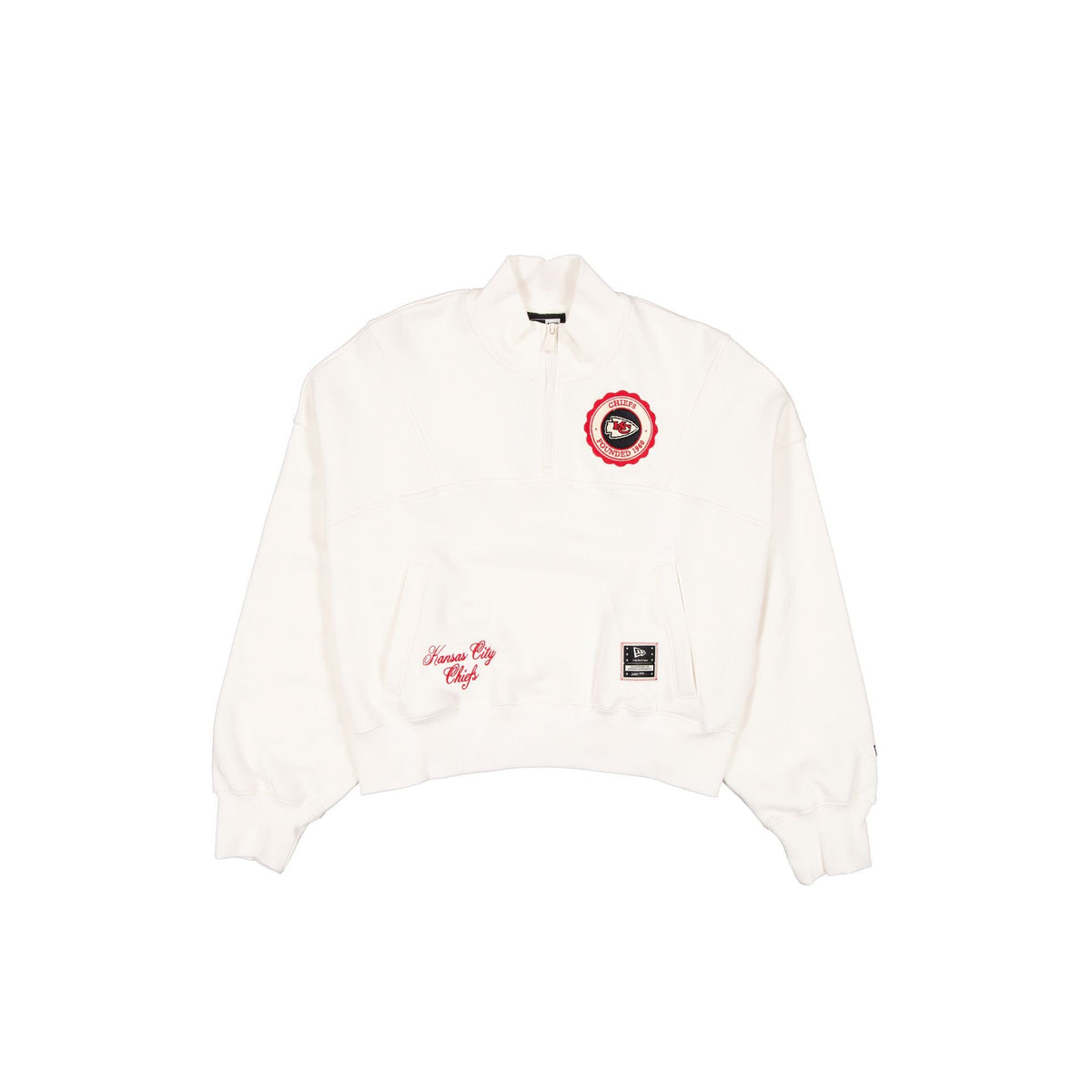 Kansas City Chiefs Women's Chrome White Quarter Zip