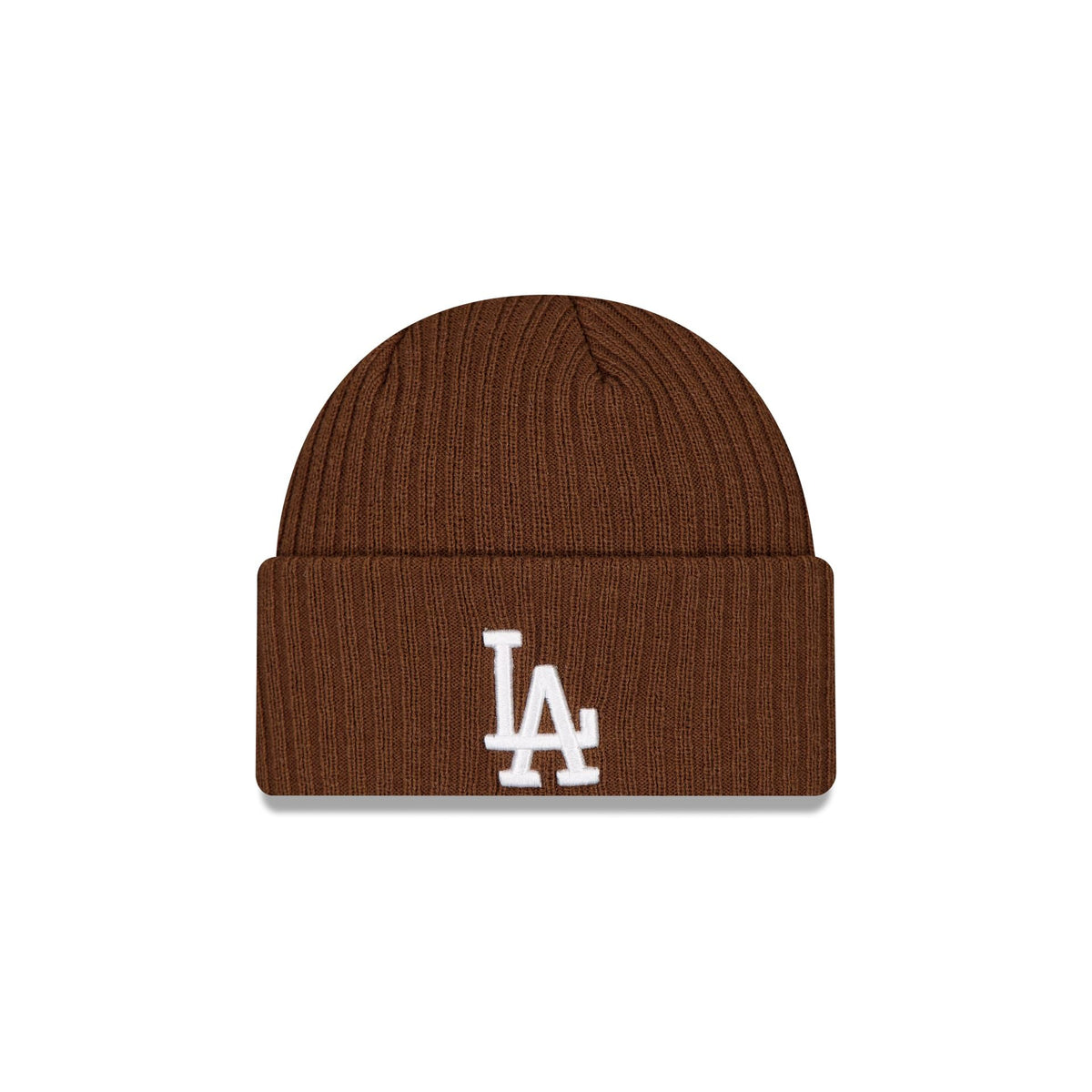 Los Angeles Dodgers Wide Cuff Brown Beanie Hat