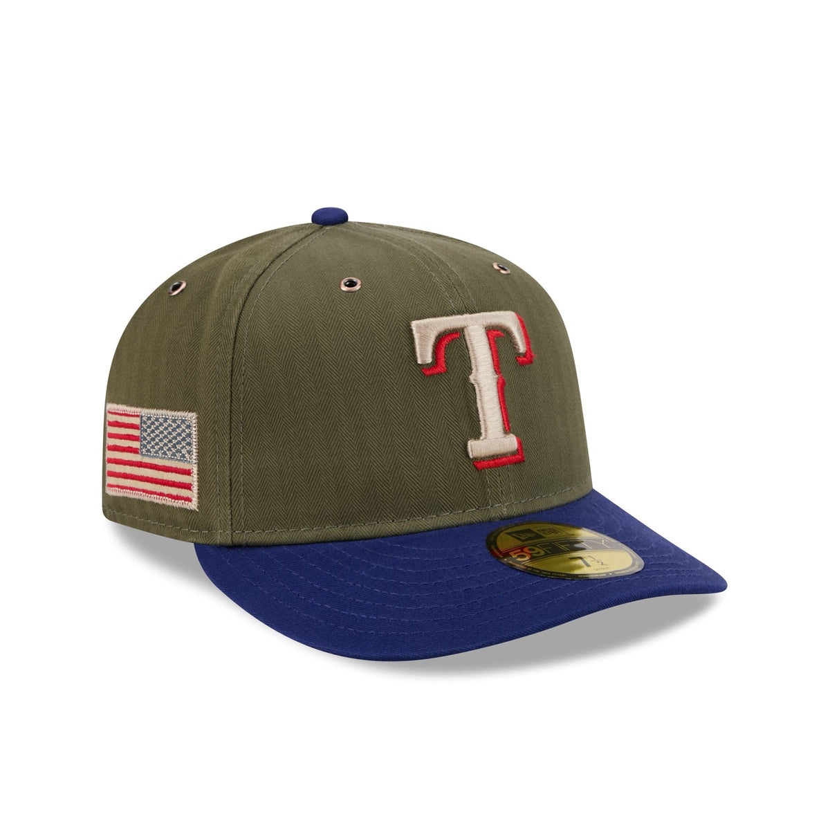 Texas Rangers Three Looms American Herringbone 59FIFTY Fitted Hat