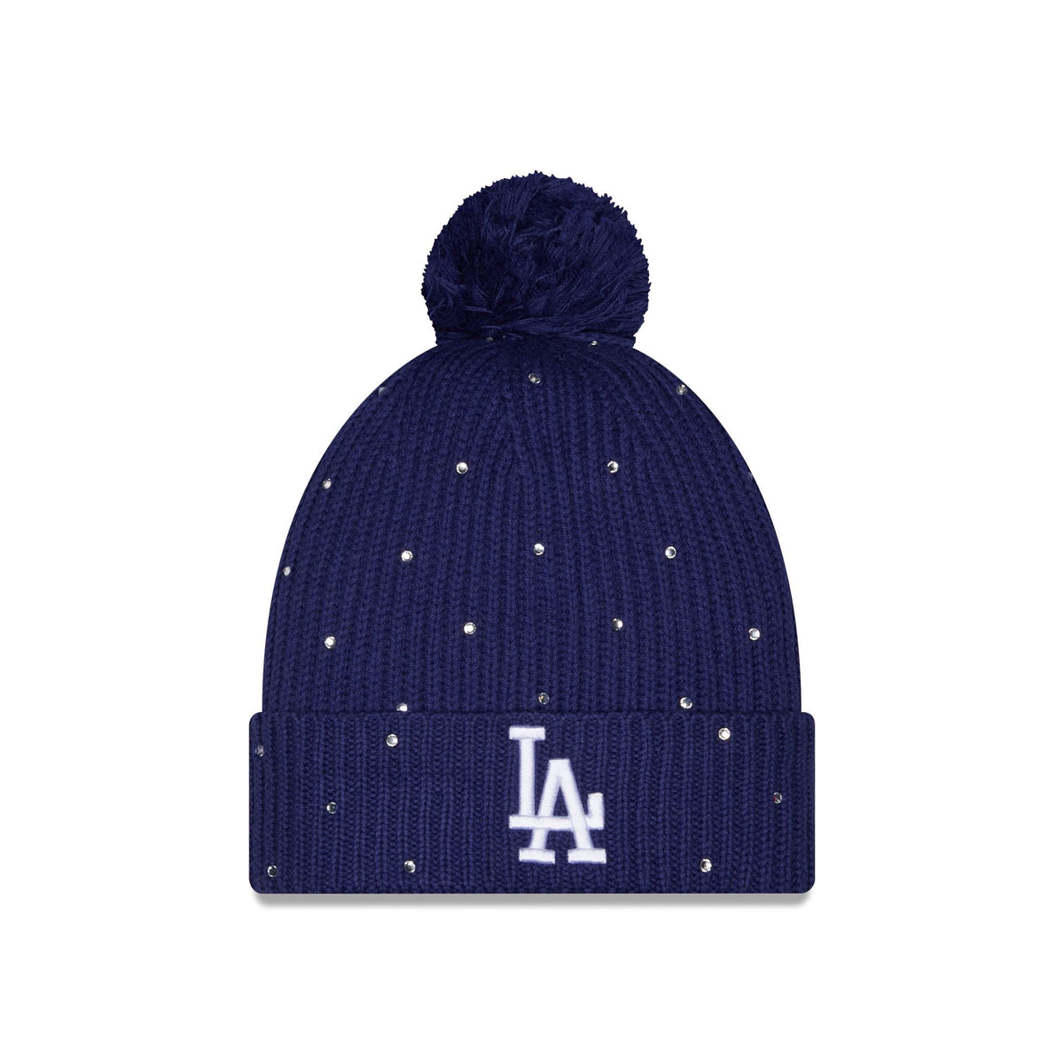 Los Angeles Dodgers Women's Rhinestone Pom Knit Hat