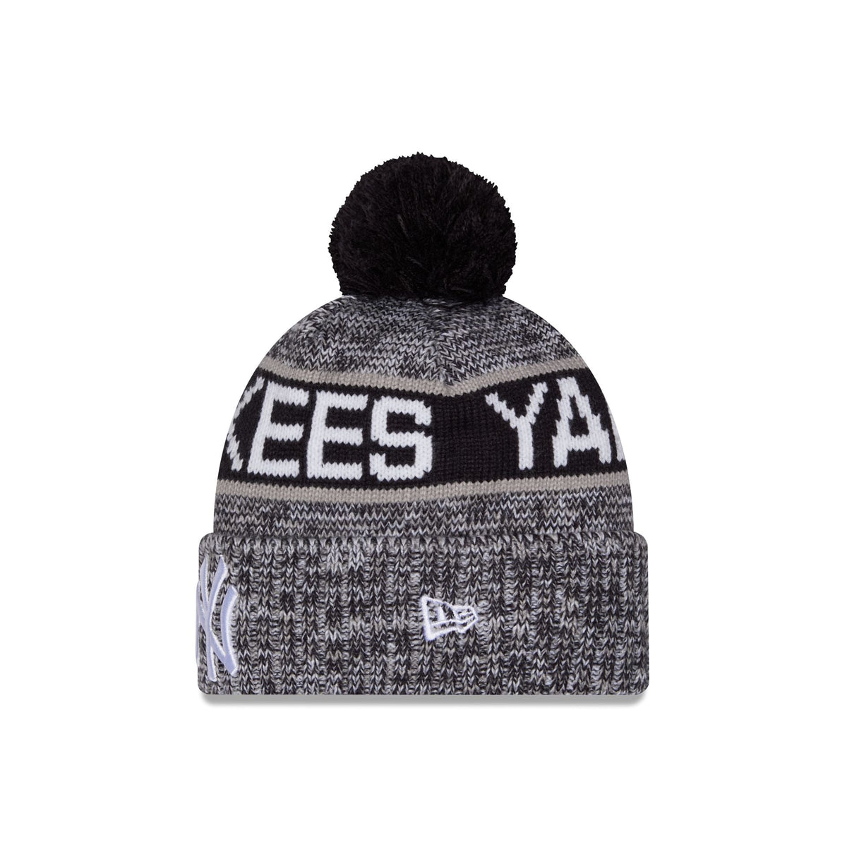 New York Yankees Tri Color Pom Knit Hat