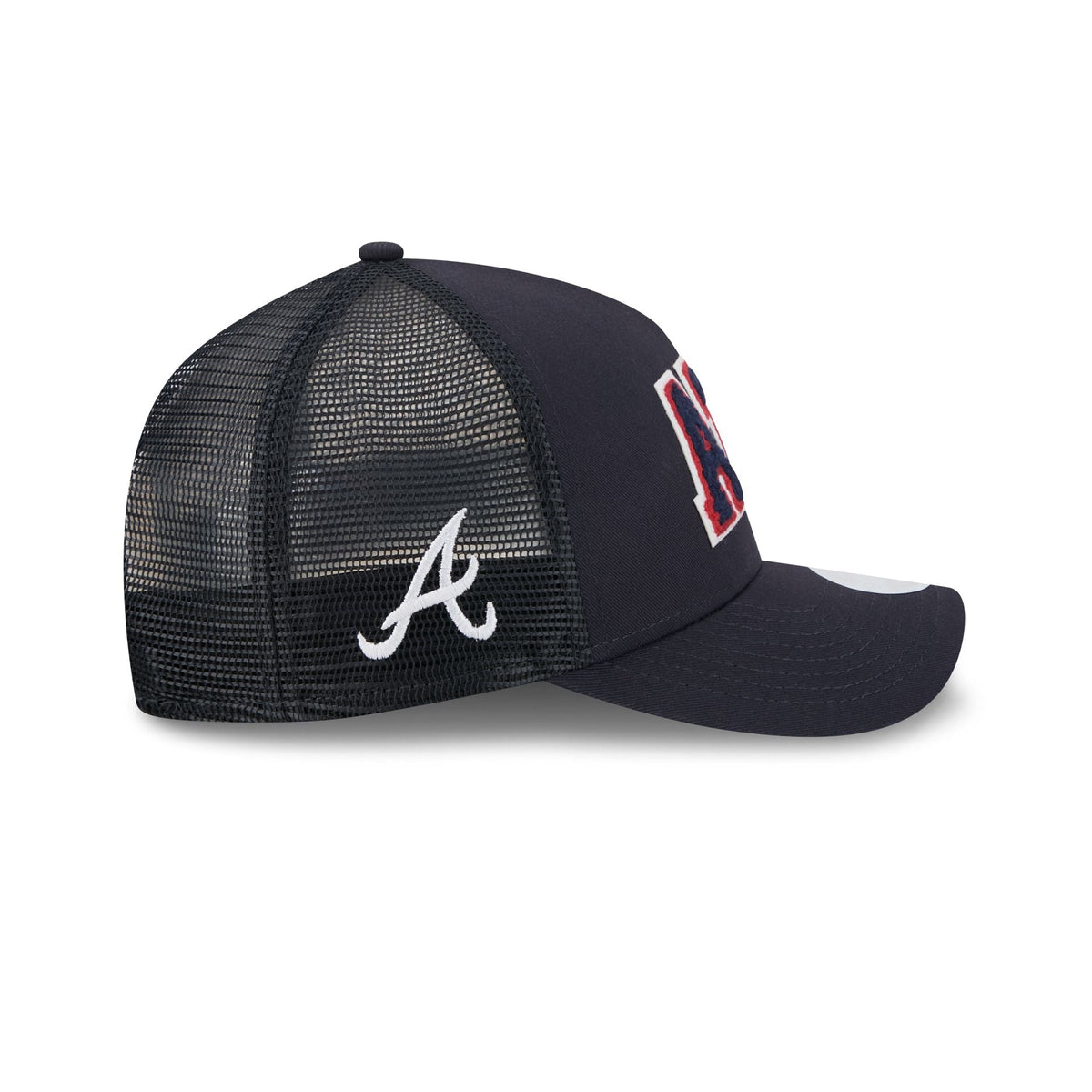 Atlanta Braves Scoreboard Women's 9FORTY M-Crown A-Frame Trucker Hat