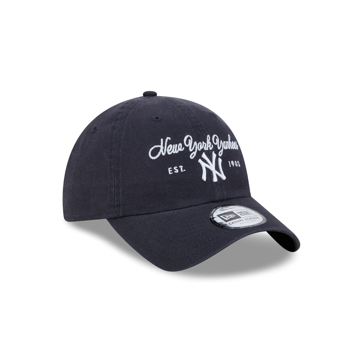 New York Yankees Script Wordmark Casual Classic Adjustable Hat