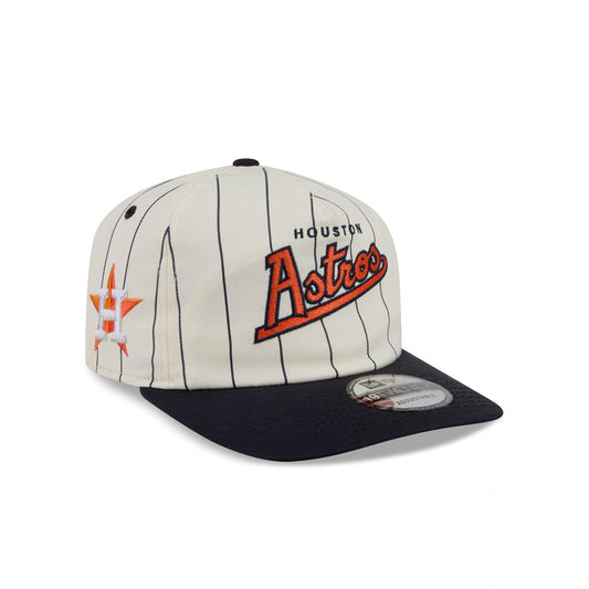 Houston Astros Chrome White Pinstripe 19TWENTY Snapback Hat