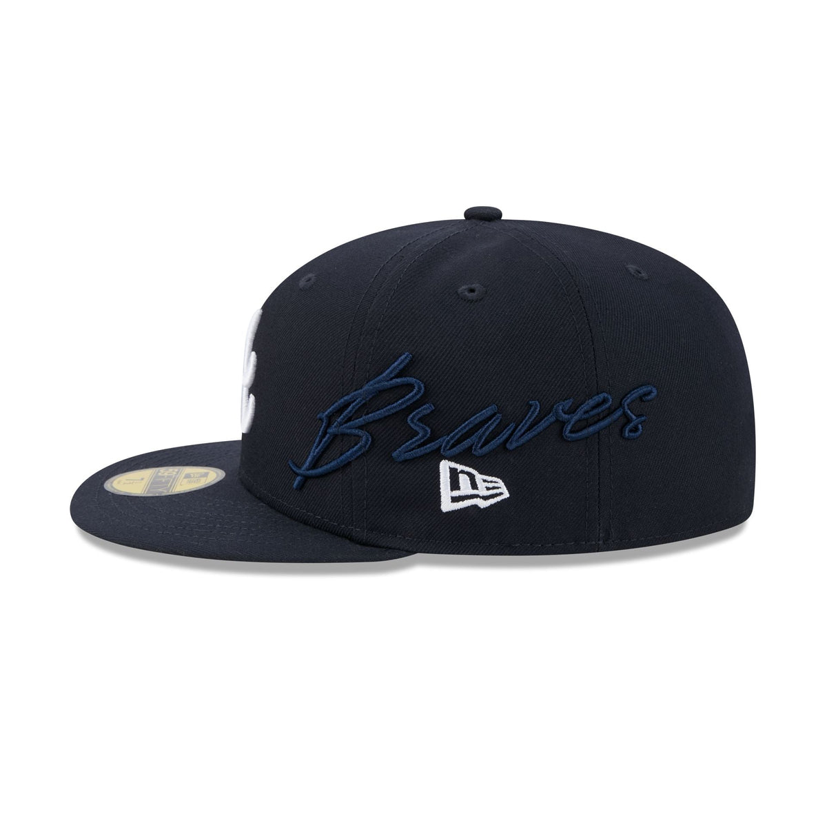Atlanta Braves Side Script 59FIFTY Fitted Hat