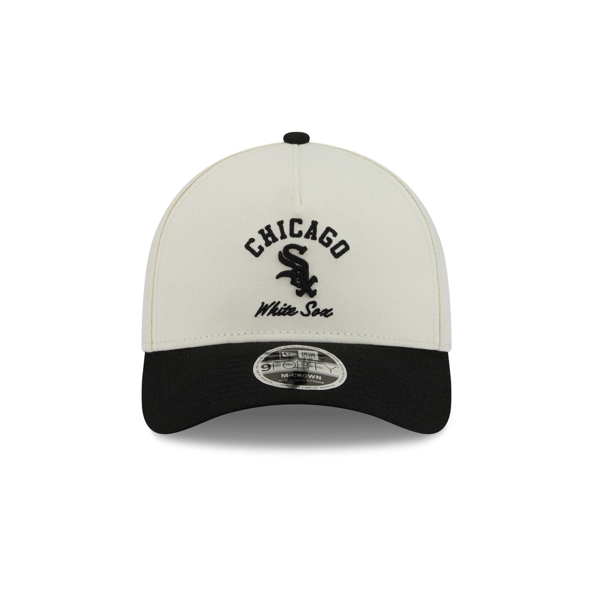 Chicago White Sox Arched Graphic Chrome White 9FORTY M-Crown A-Frame Snapback Hat