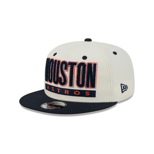 Houston Astros Classic Stacked Chrome 9FIFTY Snapback Hat